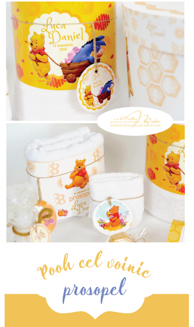 Trusou de botez cu broderie personalizata si ursuletul Winnie Pooh, Ursuletul cel voinic 2